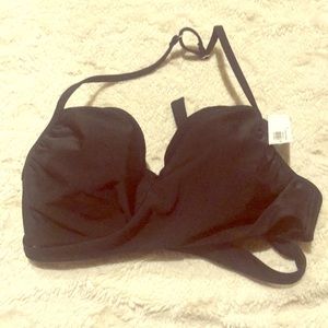 Black Bikini Halter Wrap Top